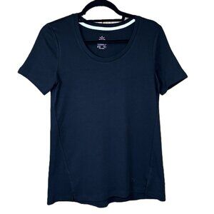 Isaac Mizrahi Live Essentials Women's Black Activewear Top XS Pima Cotton